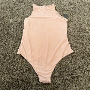 Skims NWOT Fits Everybody High Neck Bodysuit Tan  Dusk Size M